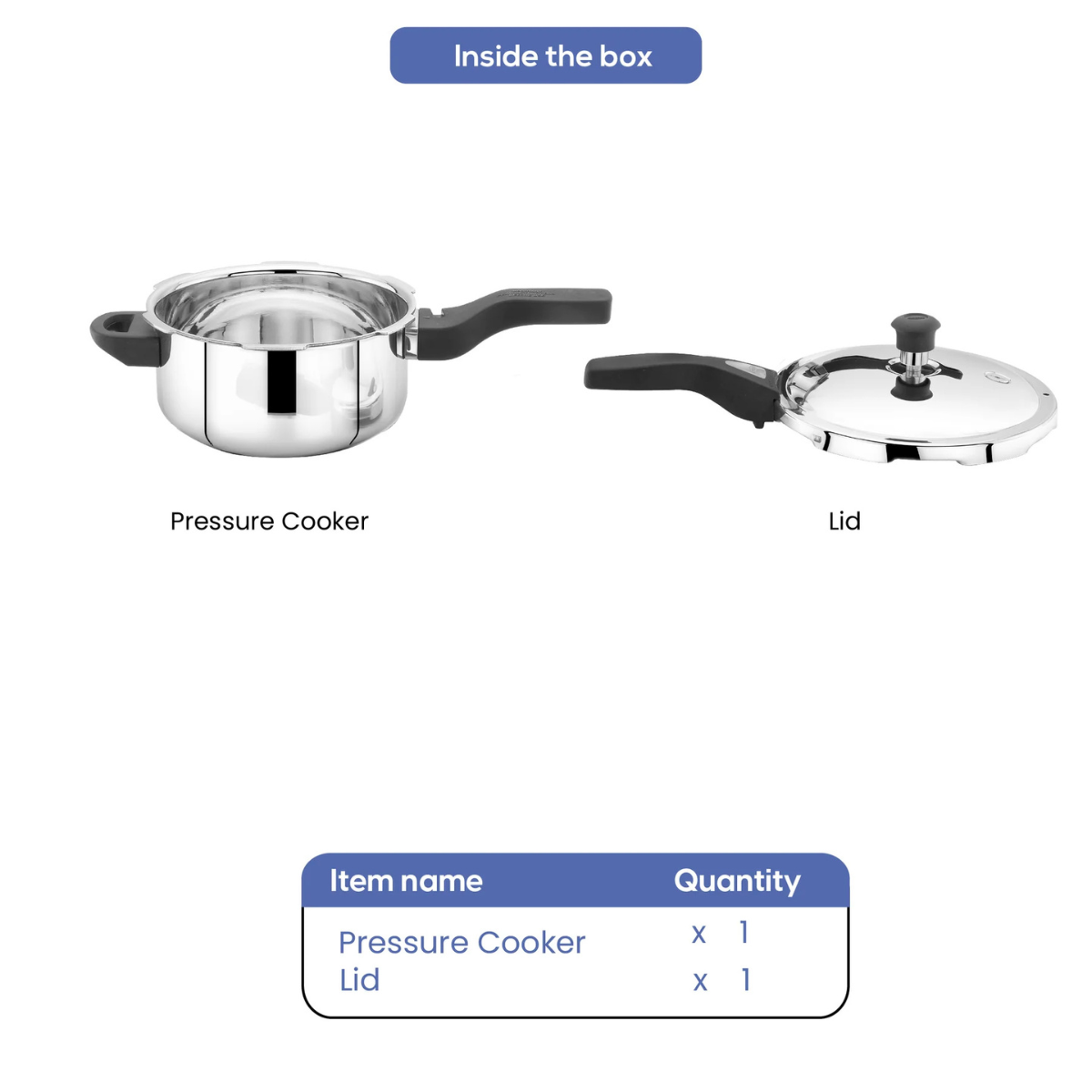 Navarasa Triply Pressure Cooker | Outer Lid | Stainless Steel | 3 L - Induction Compatible | ISI Certified SKU: NCTPPC01
