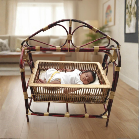 Beautiful Handmade Cane Cradle for Newborn Babies