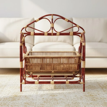 Beautiful Handmade Cane Cradle for Newborn Babies