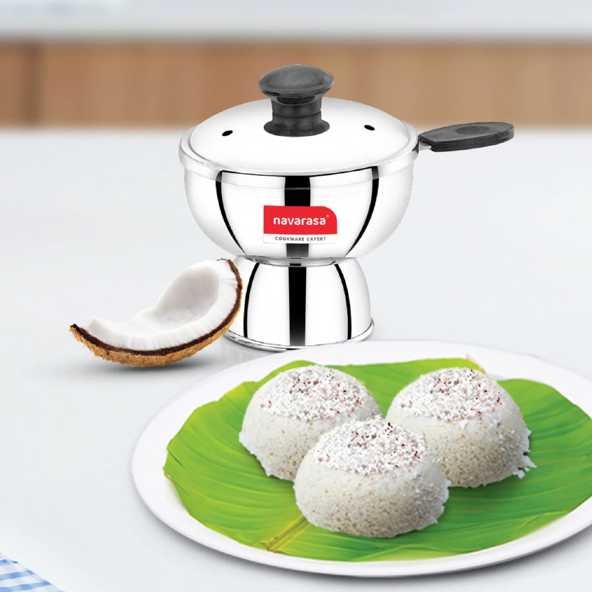 Navarasa Chiratta Puttu Maker | Stainless Steel | 250 ML