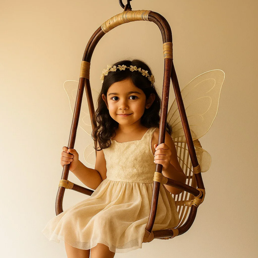 Handmade Cane Swing Baby Oonjal -Handmade