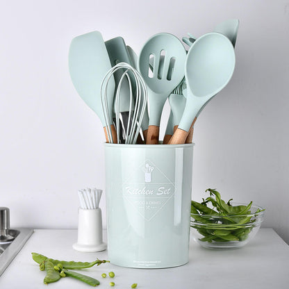 Modern Kitchen Accessories Set With Wooden Handle
