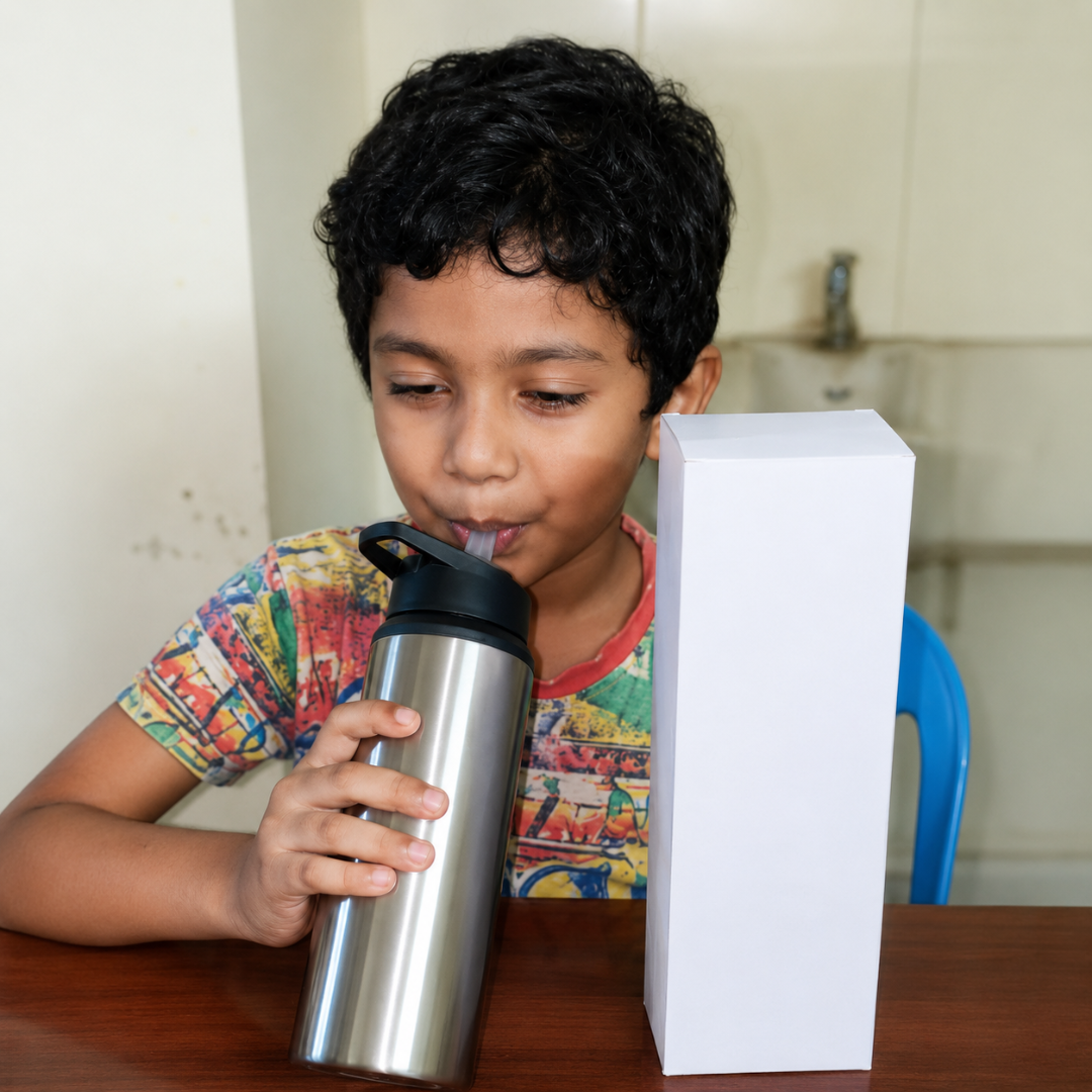 Premium Stainless Steel Sipper Bottle - Durable & Modern