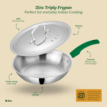 Premium Fry Pan for Fast, Easy & Healthy Cooking