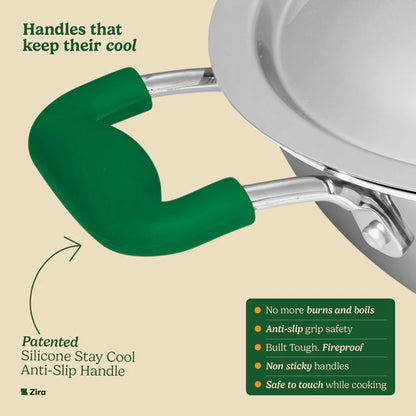 Triply Stainless Steel Saucepan with Lid