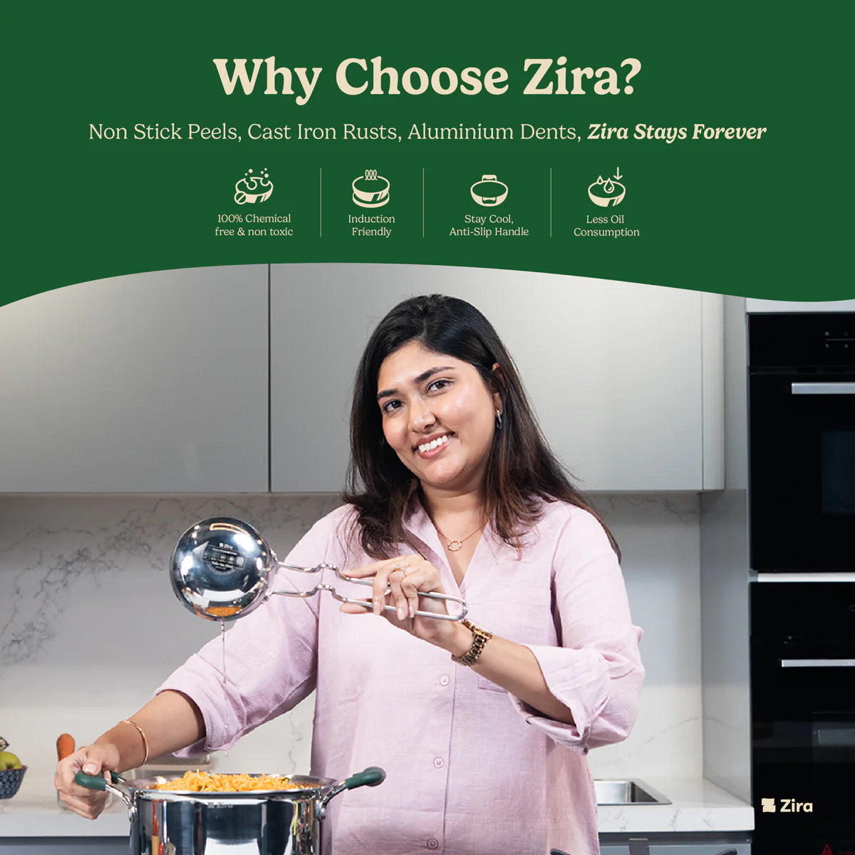 Triply Stainless Steel Tadka Pan