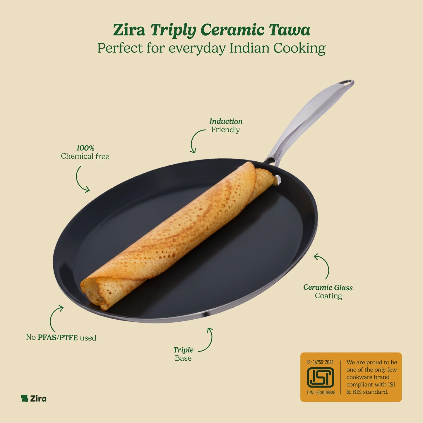 Triply Ceramic Tawa